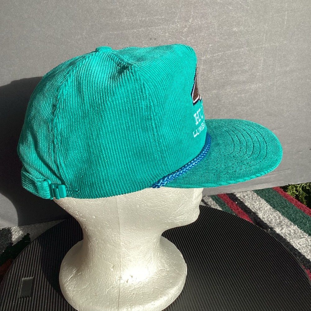 OTTO Teal Corduroy Trucker Hat with Brown Logo - Picture 5 of 12